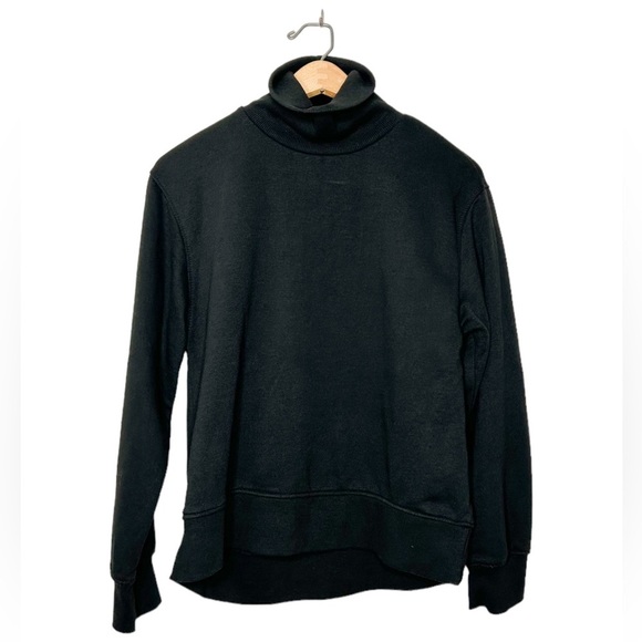 Zara Womens Casual Black Turtleneck Sweatshirt Sweater Athleisure Medium M - Picture 1 of 8